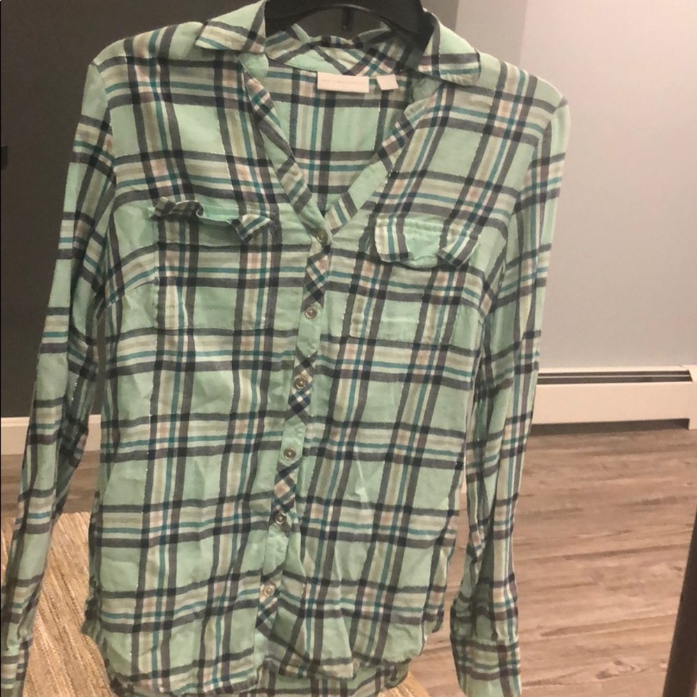 NY&C v neck flannel